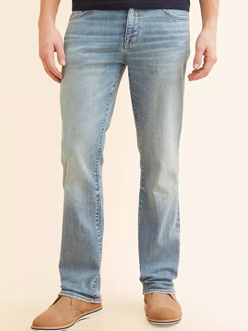 Buckle Light Blue Straight-Leg Men's Jeans
